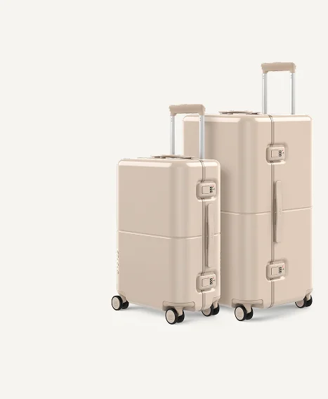 Checked Trunk Set Gloss Sand