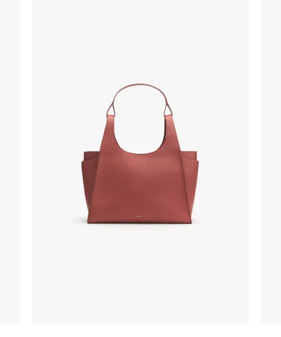 Double Loop Satchel Dark Terracotta