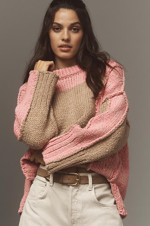 Pilcro Chunky Crew-Neck Sweater
