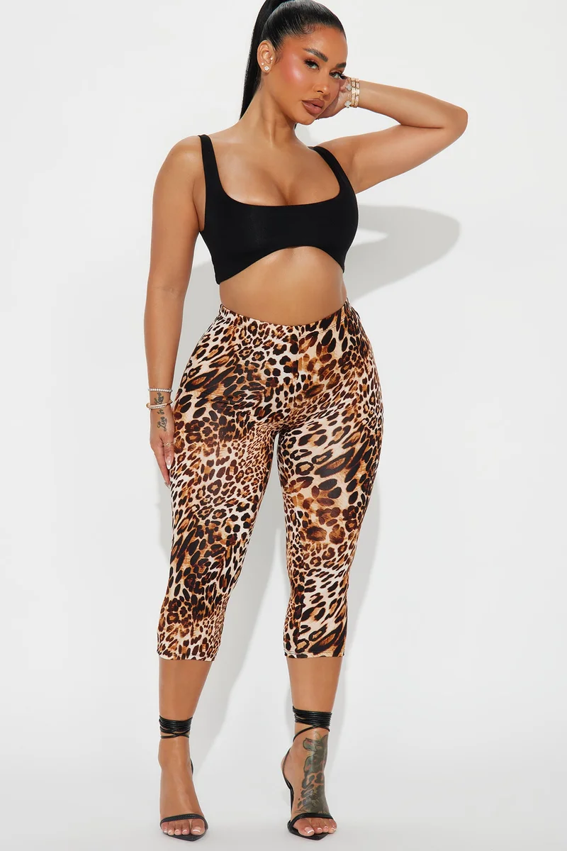 Image of Firenze Capri Legging - Brown/combo