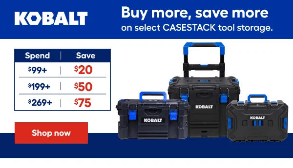 Buy more, save more on CASESTACK tool storage. Spend | Save $99+ | $20 $199+ | $50 $269+ | $75