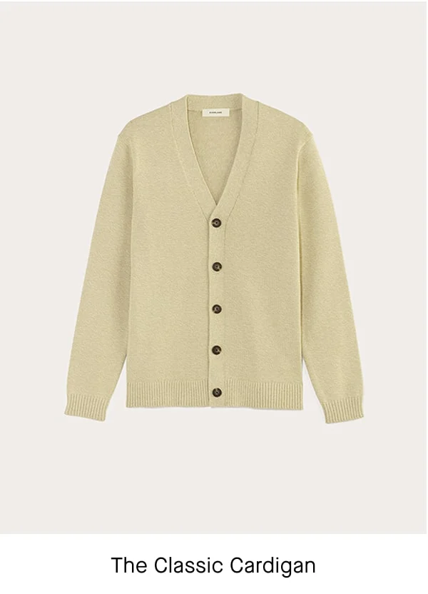 [Image] The Classic Cardigan in Everyday Cotton |  Desert Sand / Natural