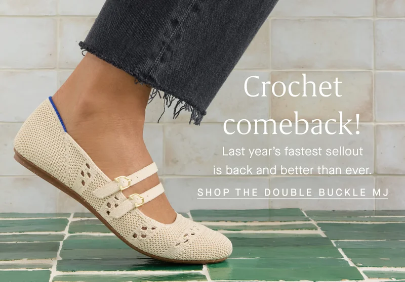 Crochet comeback! Last year’s fastest sellout is back and better than ever. SHOP THE DOUBLE BUCKLE MJ