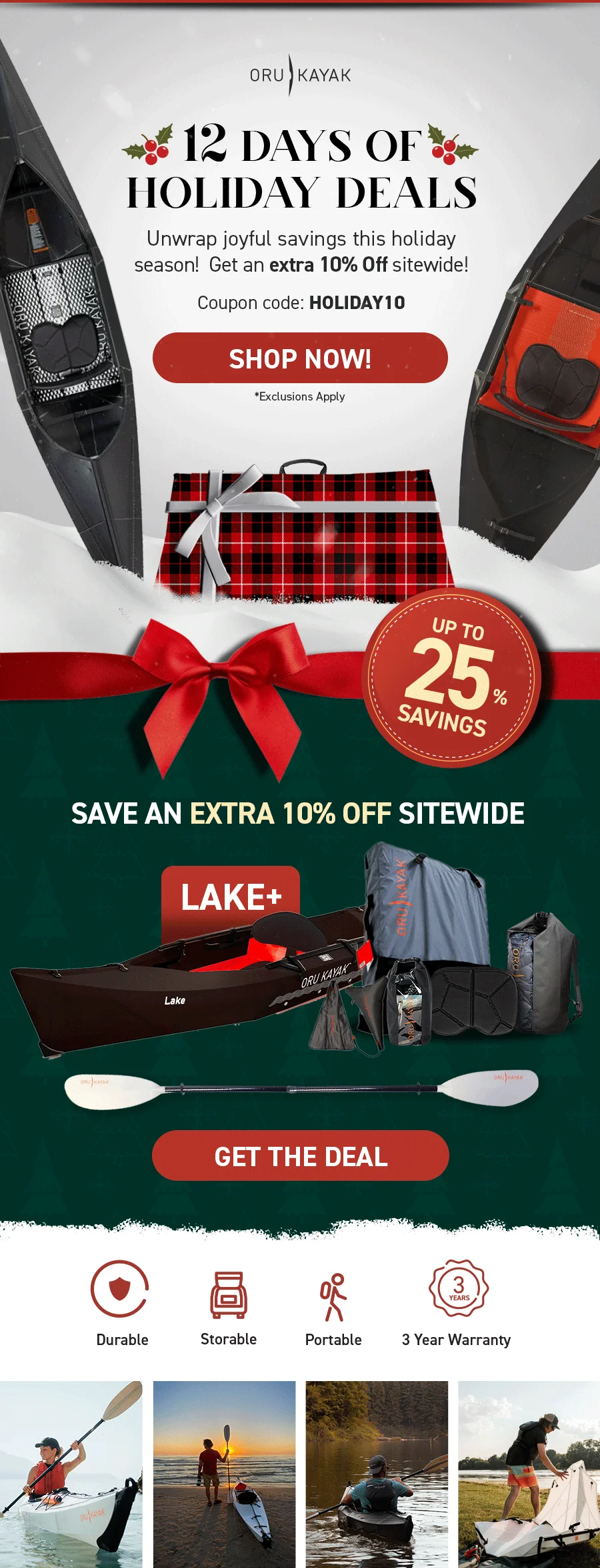 12 Days of Holiday Deals! Today only, get an extra 10% off sitewide with code HOLIDAY10