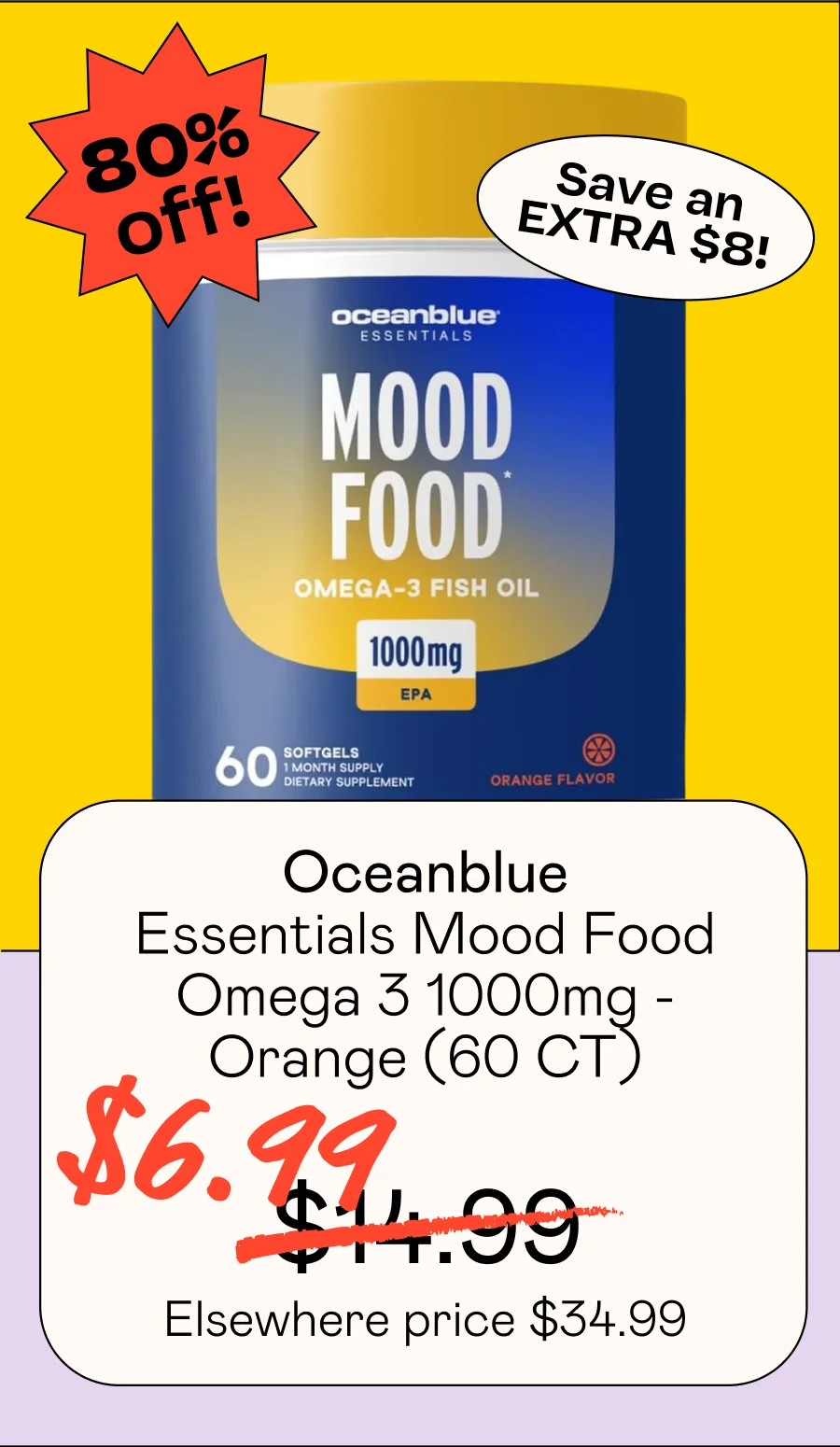 Essentials Mood Food Omega 3 1000mg - Orange (60 CT)