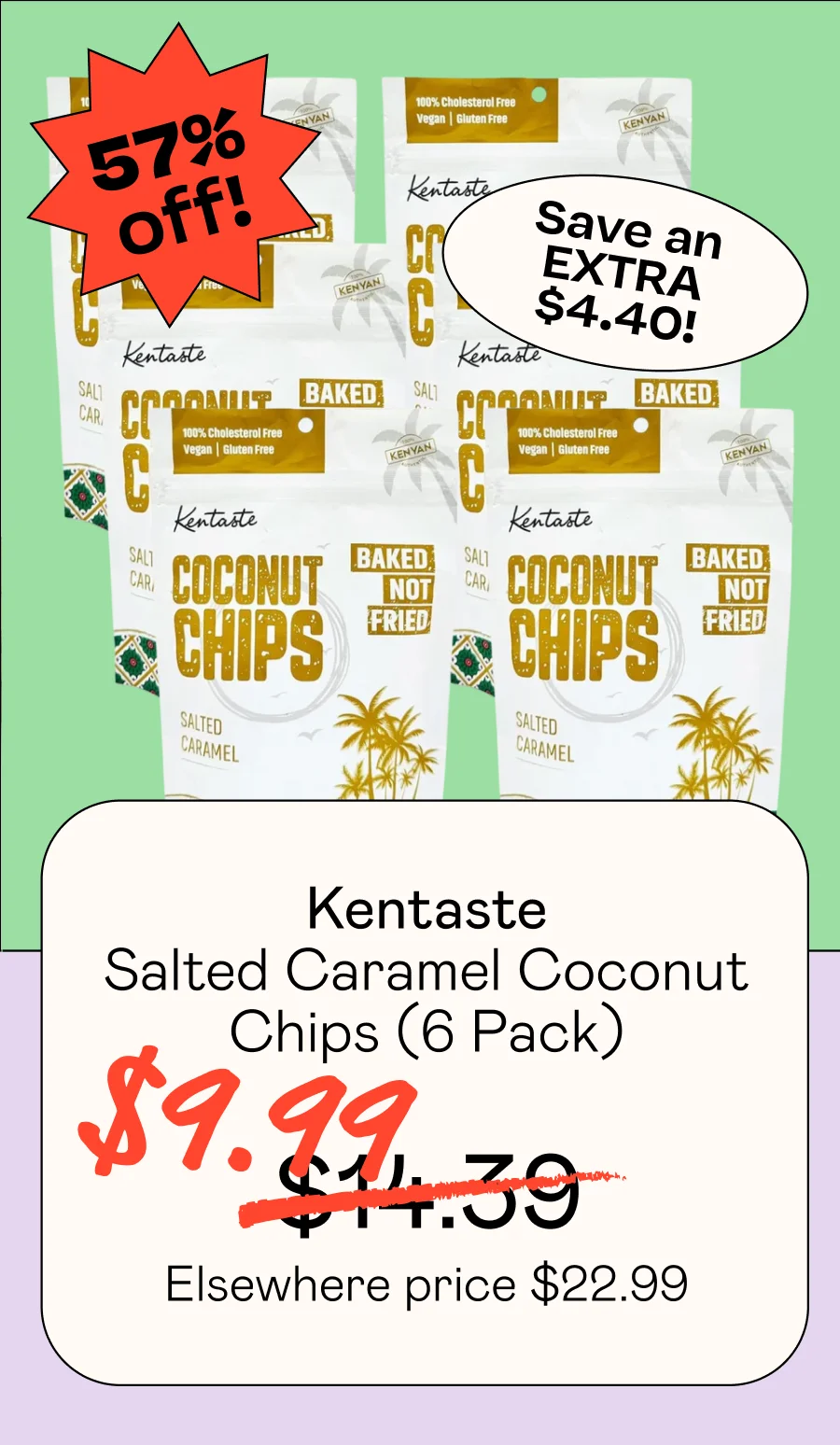 Salted Caramel Coconut Chips (6 Pack)