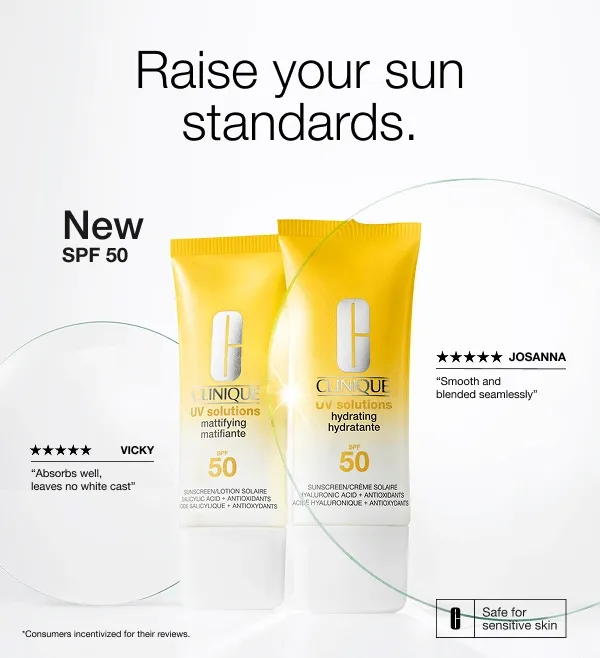 Raise your sun standards. | New SPF 50