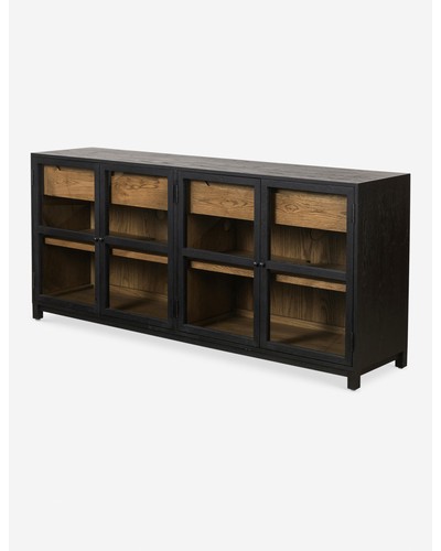 Carly Curio Sideboard-Black / 79"W