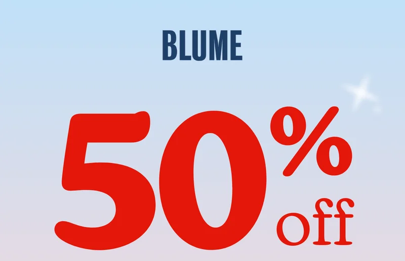 BLUME: 50% off