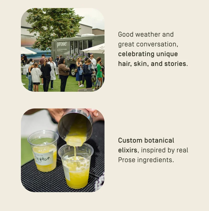 Custom botanical elixirs, inspired by real Prose ingredients.