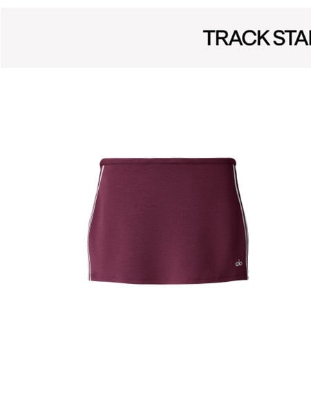 Track Star Skirt - Burgundy