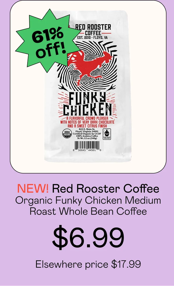 Organic Funky Chicken Medium Roast Whole Bean Coffee
