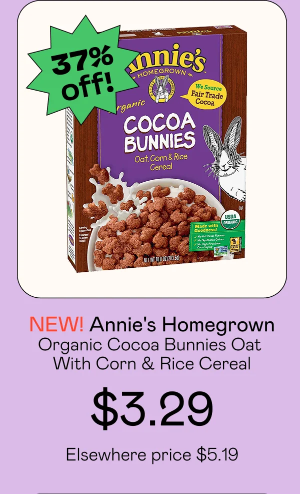 Organic Cocoa Bunnies Oat With Corn & Rice Cereal