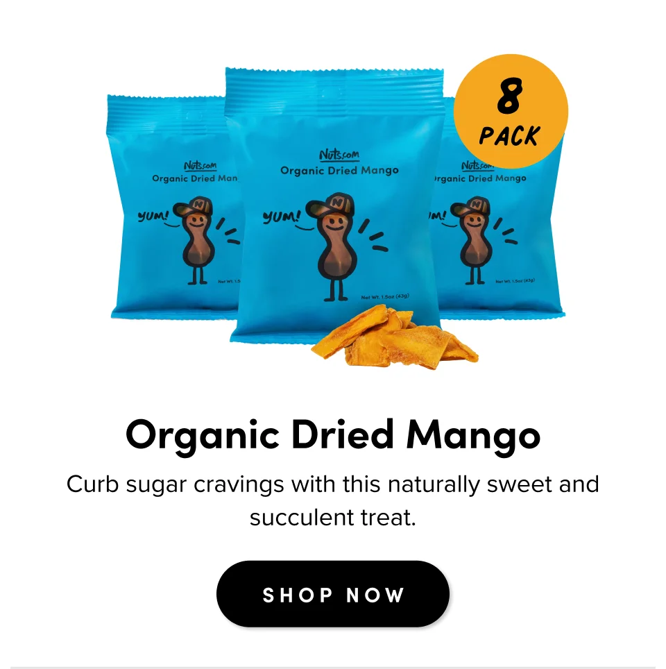 8 Pack Organic Dried Mango Curb sugar cravings with this naturally sweet and succulent treat. SHOP NOW