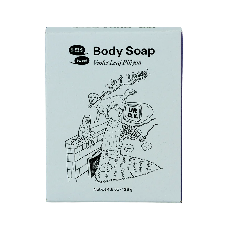 A light blue box of soap