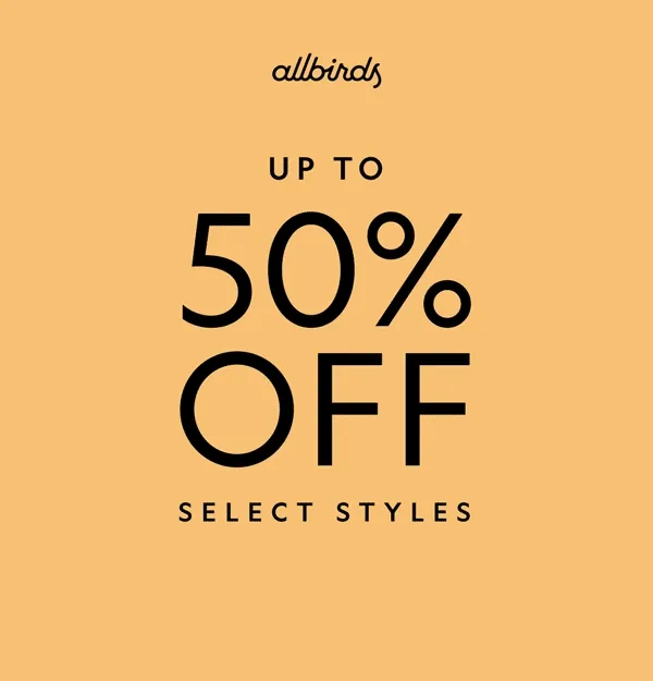 Up To 50% OFF Selected Styles