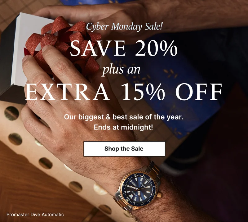 Cyber Monday Sale! SAVE 20% plus an  EXTRA 15% OFF. Our biggest & best sale of the year. Ends at midnight!