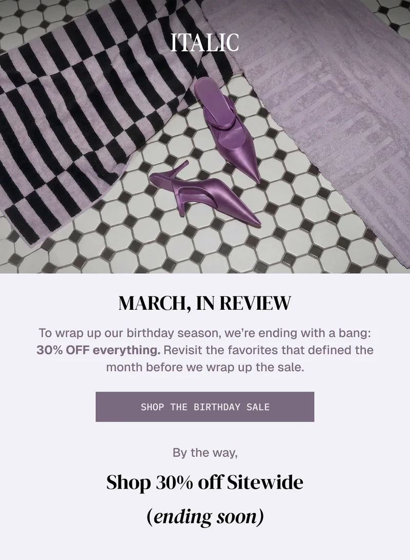 ITALIC | MARCH IN REVIEW