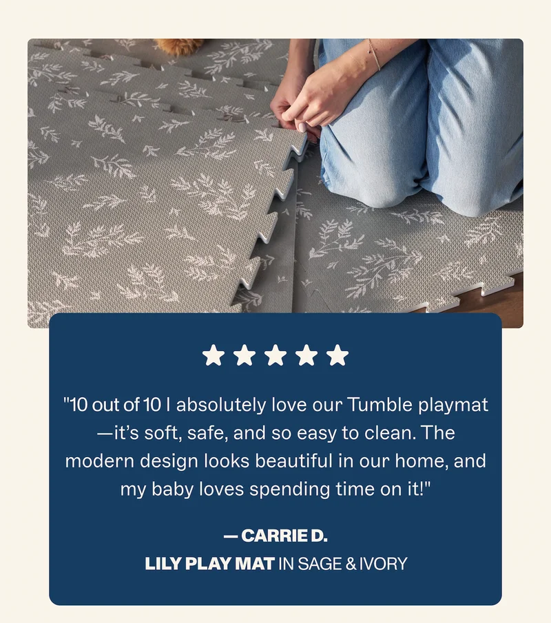 Lily Play Mat in Sage and Ivory