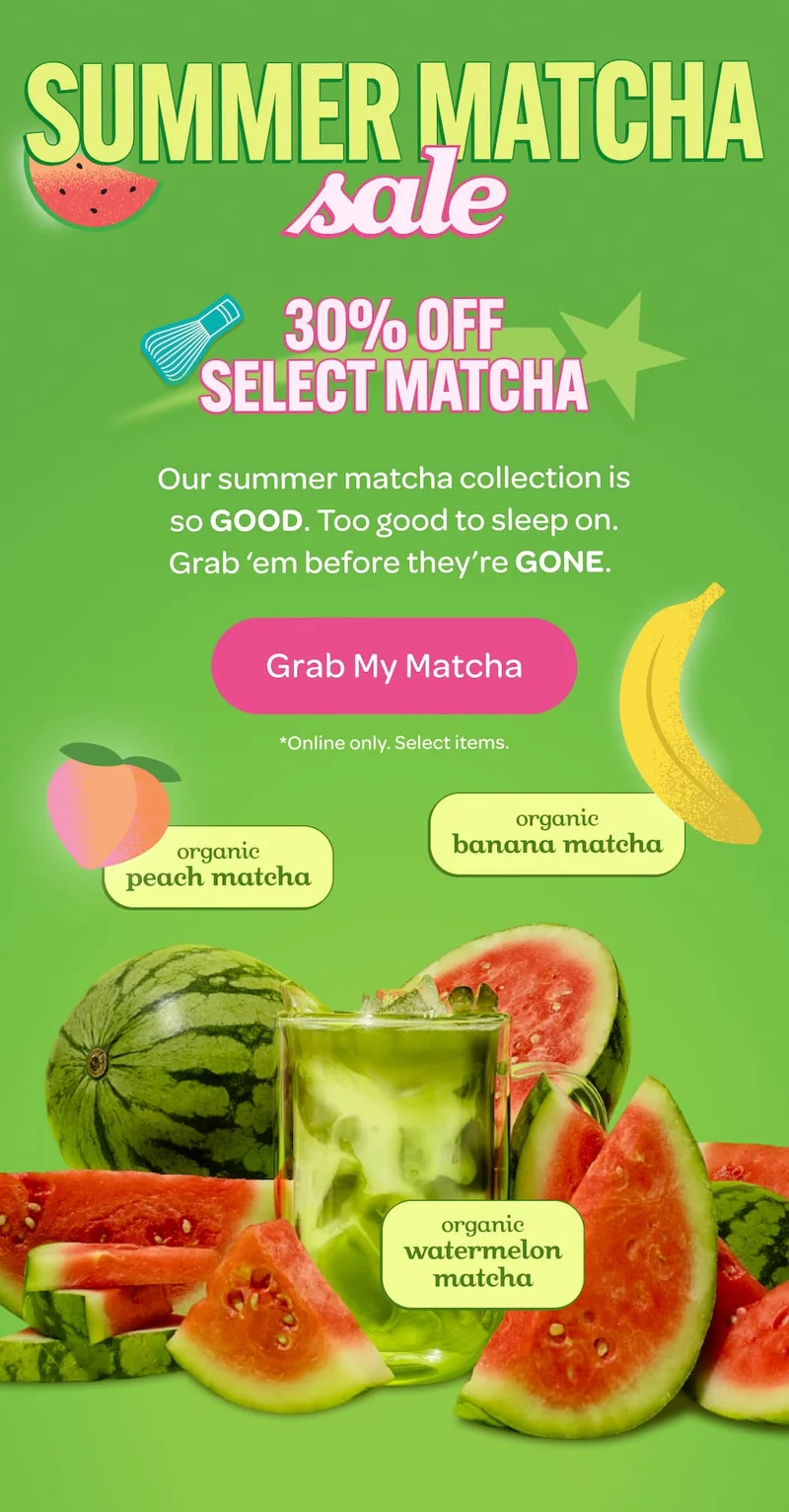 matcha sale 30% off