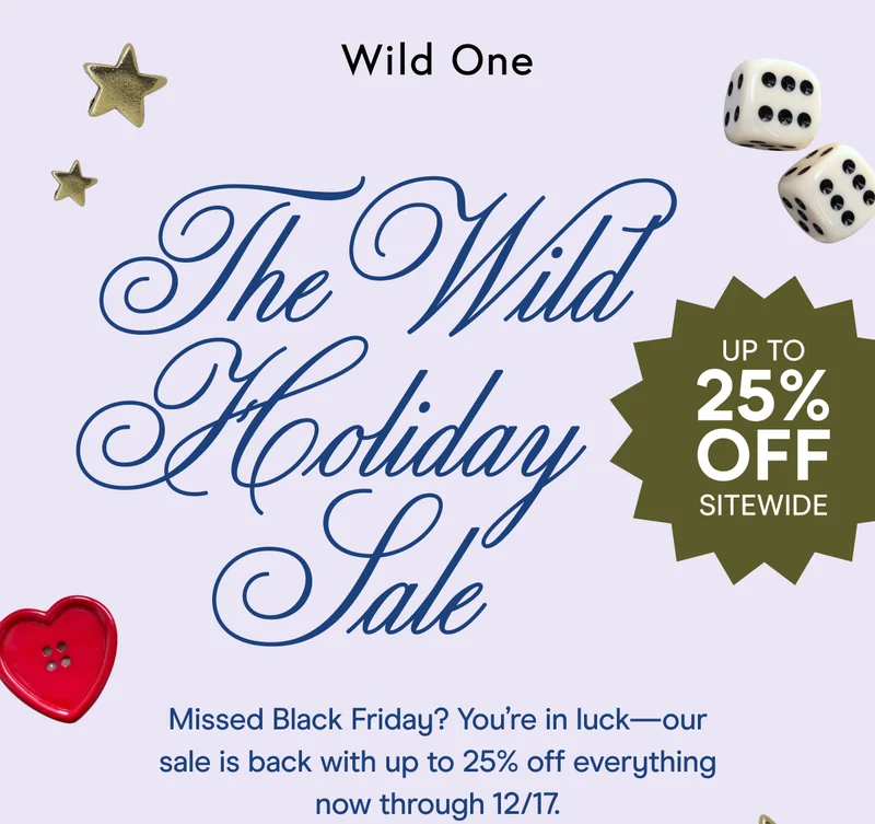 HOLIDAY SALE UP  TO 25% Off! SHOP SALE