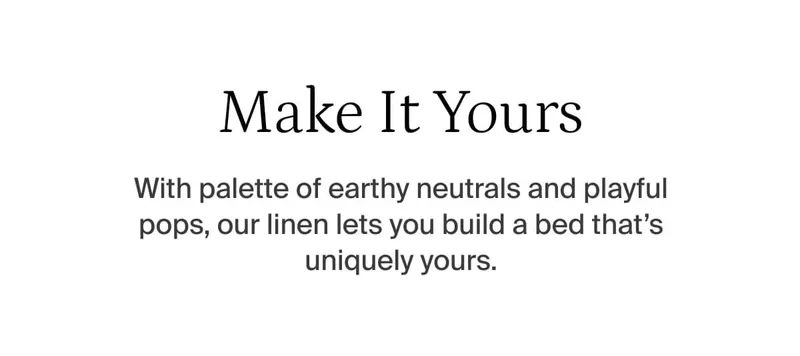 Make it yours