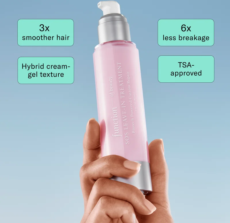 3x Smoother Hair, 6x less breakage, Hybrid cream-gel texture, TSA-approved