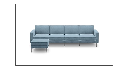 Nomad Velvet King Sofa with Ottoman