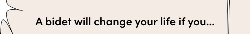 A BIDET WILL CHANGE YOUR LIFE