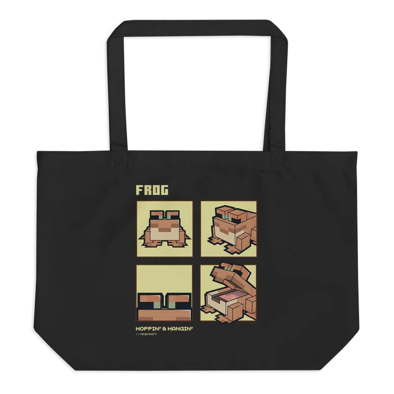 Image of Minecraft Frog Hoppin and Hangin Large Eco Tote
