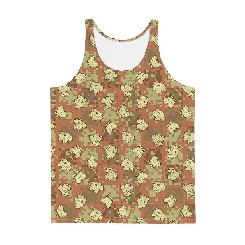 Image of Minecraft Camo Frog All Over Print Unisex Tank Top