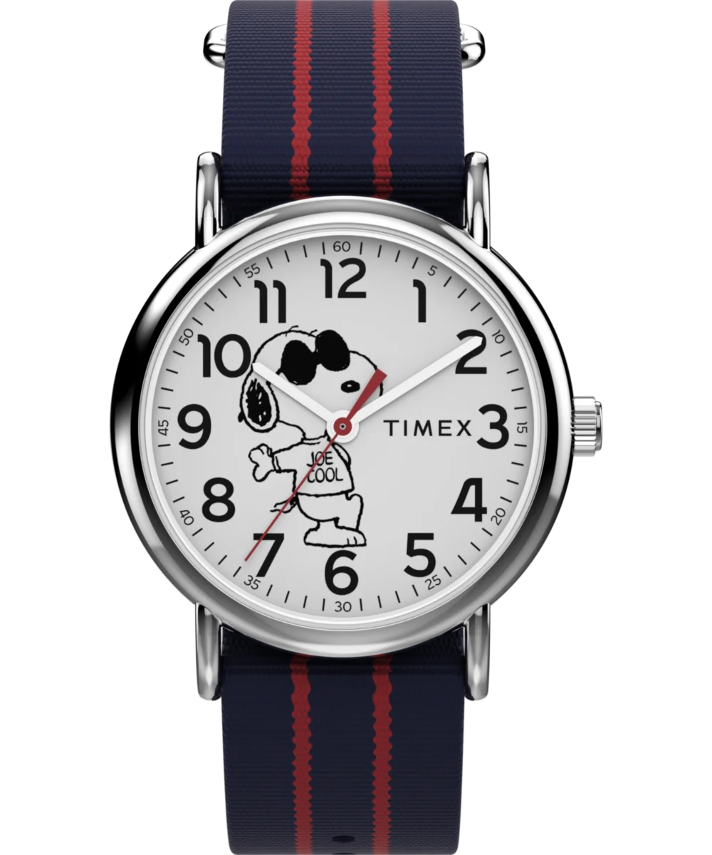 Image of Peanuts® x Timex Weekender Joe Cool 38mm Fabric Strap Watch