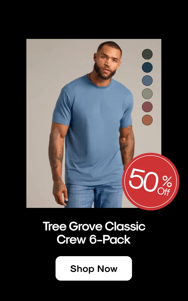 Tree Grove Classic Crew 6-Pack