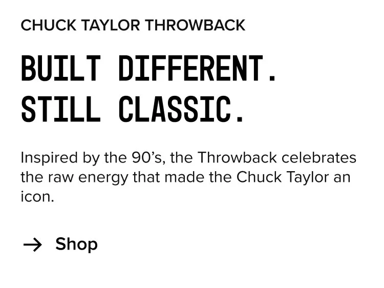 Shop Chuck Taylor Throwback