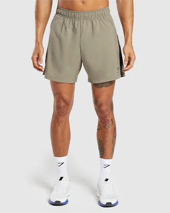 SPORT 7'' SHORT - LINEN BROWN/BLACK.