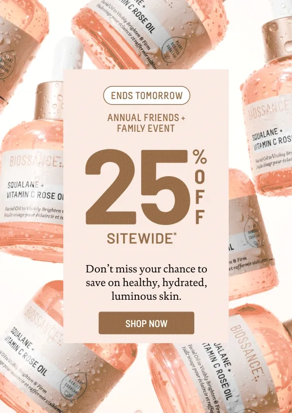 Ends Soon 25% Off Sitewide