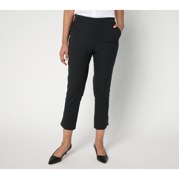 Isaac Mizrahi Live! Petite 24/7 Stretch Icon Straight Crop Pants