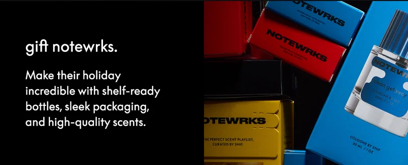 gift notewrks. Make their holiday incredible with shelf-ready bottles, gorgeous packaging, and high-quality scents.