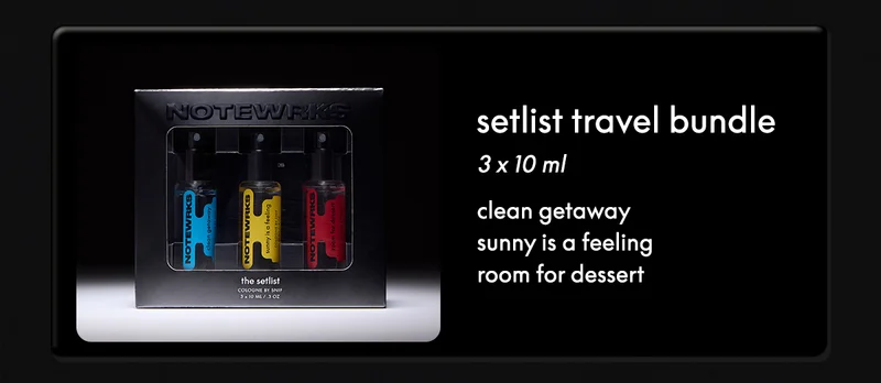 setlist travel bundle; 3 x 10 ml