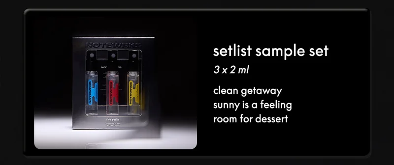 setlist sample set; 3 x 2 ml