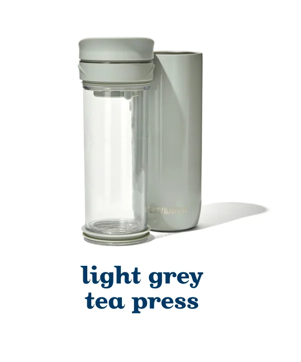 Light grey tea press