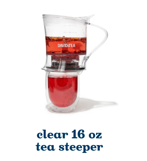 Clear 16 oz tea steeper