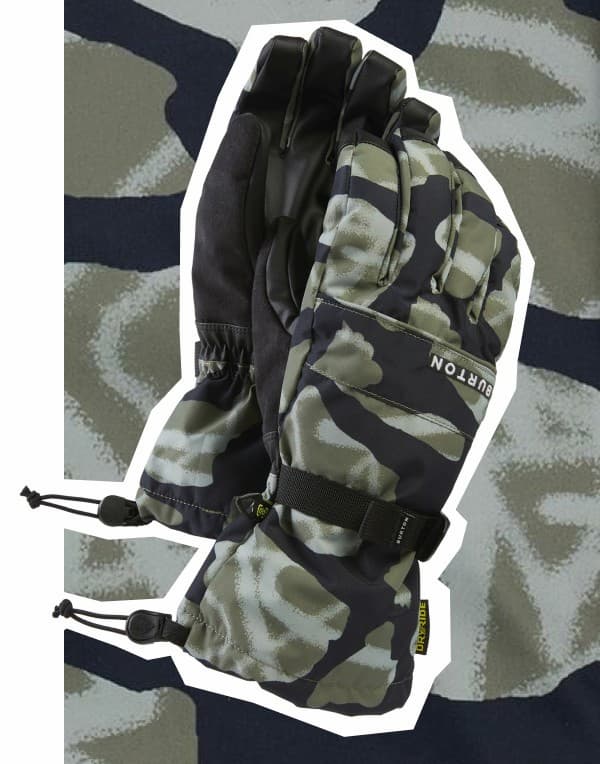 Men's Burton Profile Gloves in the Graffiti Camo print