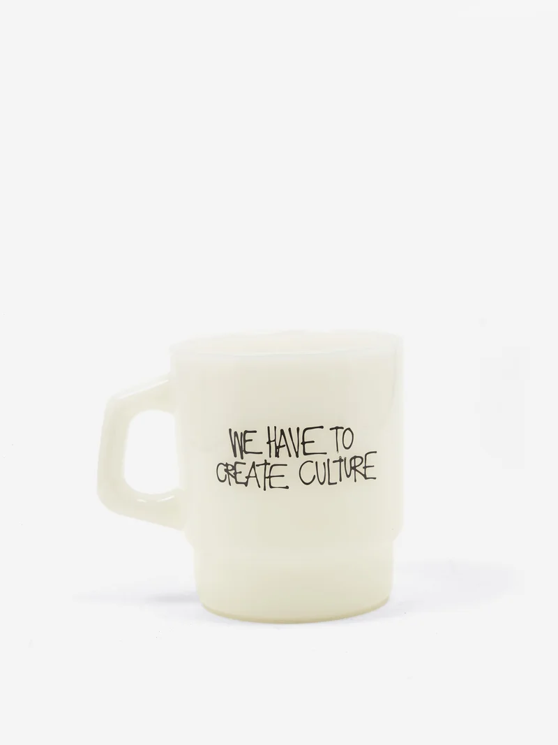 Image of Goodhood London We Have To Create Culture Milk Mug - White