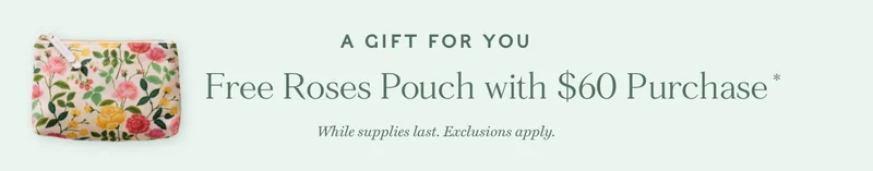 Free Roses Pouch with $60+ Purchase