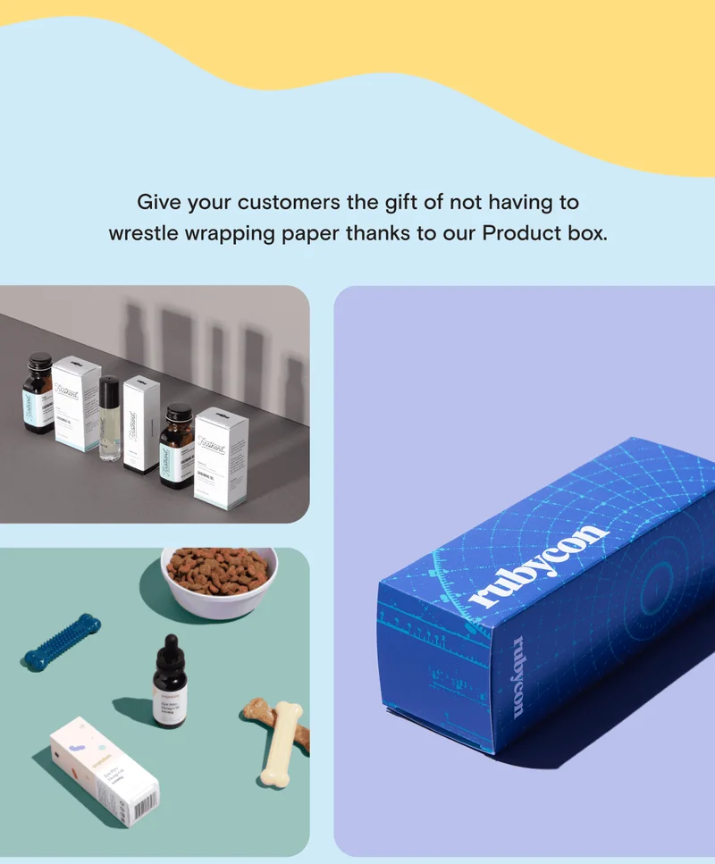 Give your customers the gift of not having to wrestle wrapping paper thanks to our Product box.