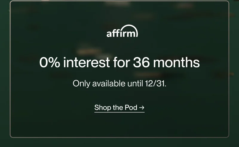 0% interest for 36 months