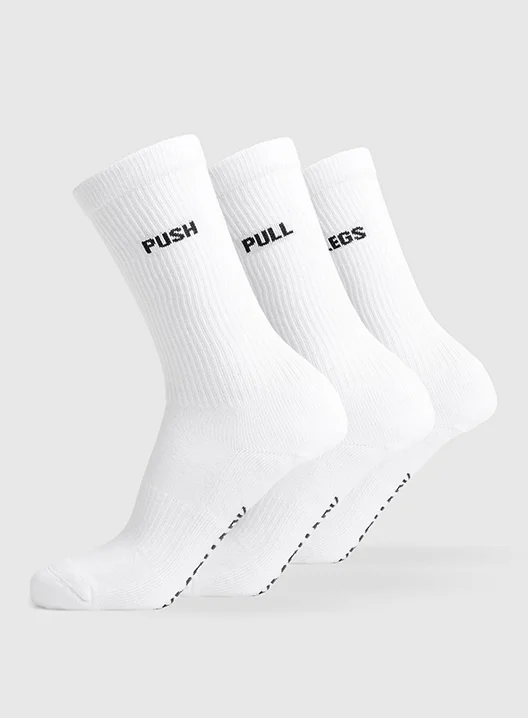 GFX CREW SOCKS 3PK. White.