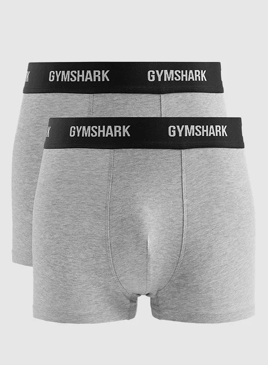 BOXERS 2 PK. Light Grey Marl.