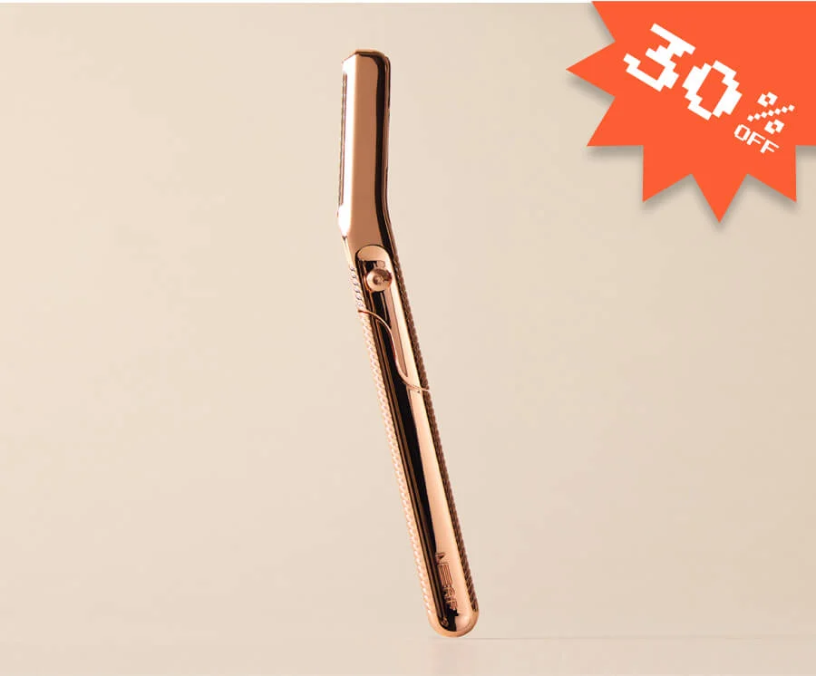 Leaf Dermaplaner in Rose Gold
